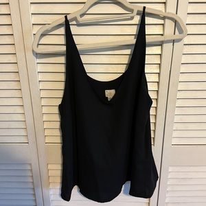 Simple black flowy dress tank